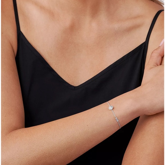 Michael Kors Sterling Silver Cubic Zirconia Slider Bracelet NWT - Picture 2 of 9